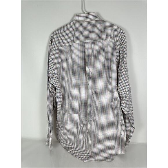 Alan Flusser Multicolor Plaid Long Sleeve Button Up 100% Cotton Size XL - Picture 5 of 10